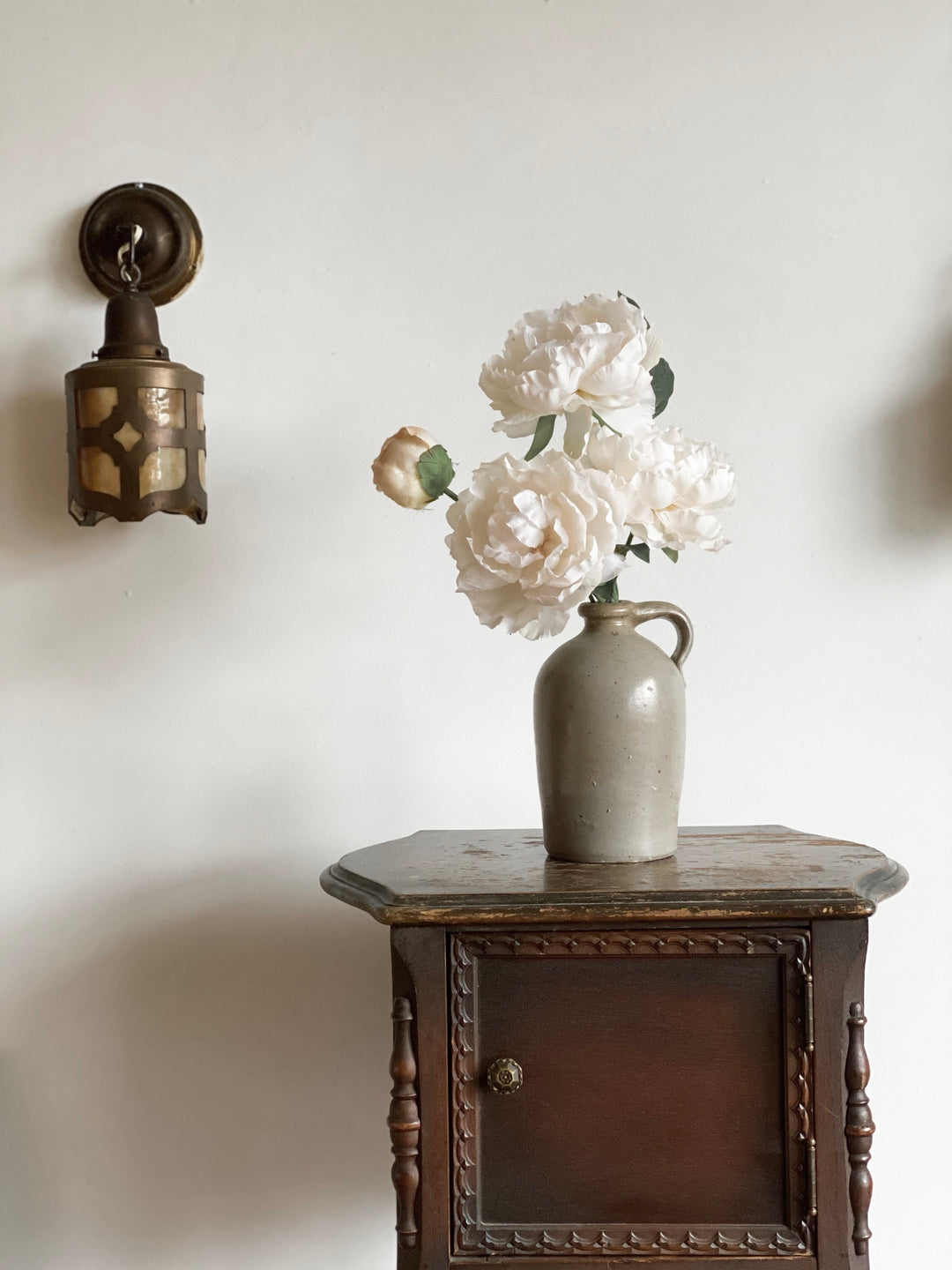 antique stoneware bottle