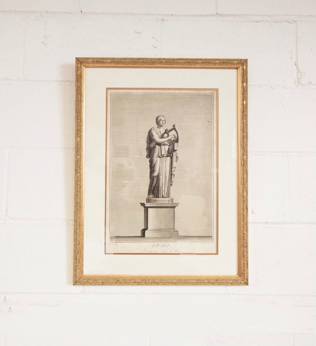 antique engraving "erato"