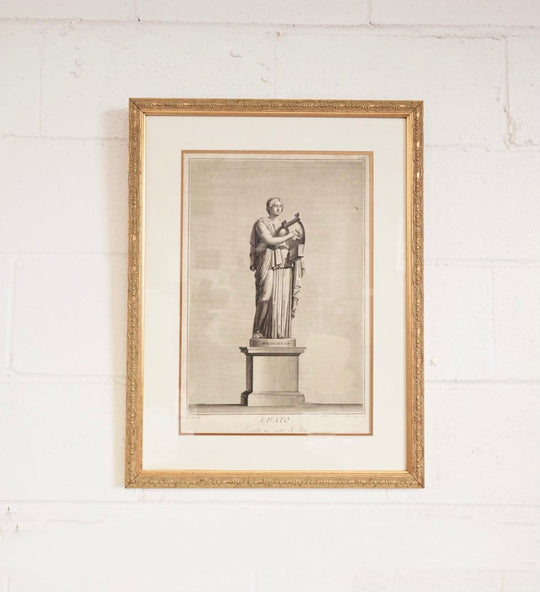 antique engraving "erato"