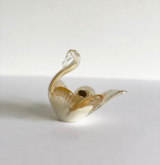 vintage murano glass swan