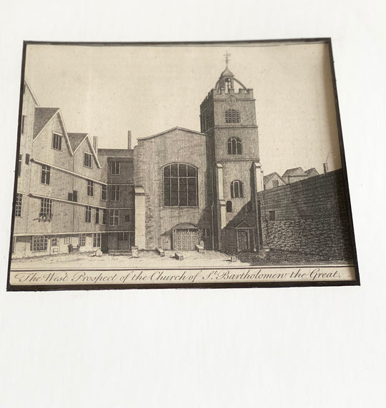 antique engraving, “west prospect church”