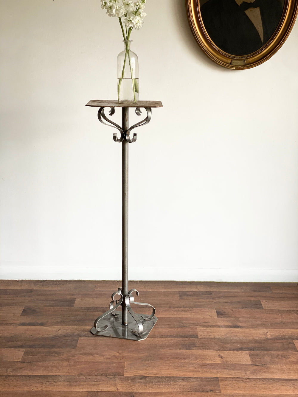 vintage liturgical wrought iron pedestal