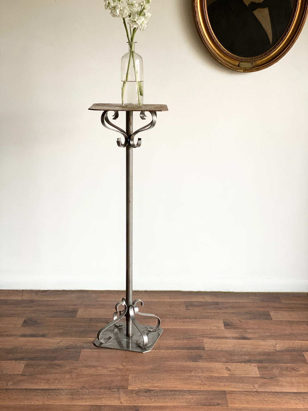 vintage liturgical wrought iron pedestal