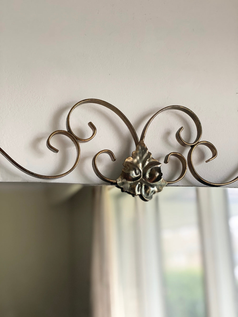 vintage wrought iron mirror
