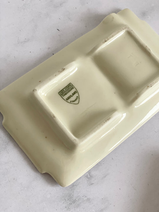 vintage Limoges saucer & ashtray, set of two