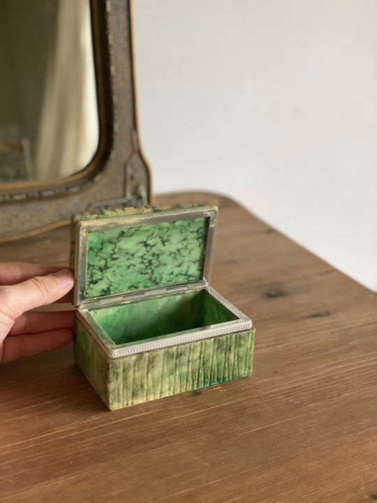vintage Italian green marble box