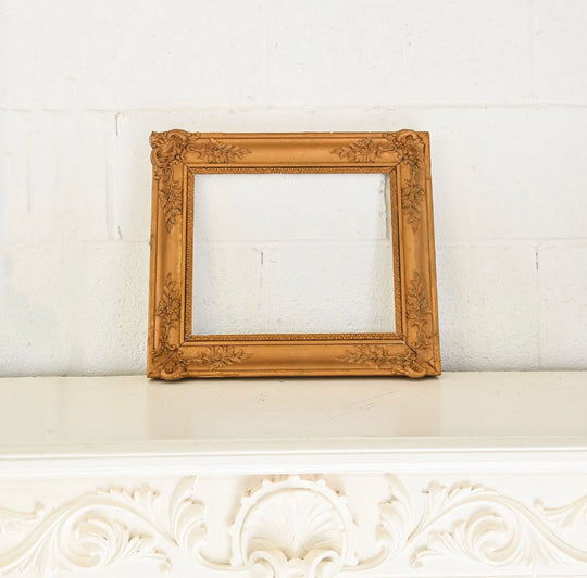 vintage french wood and plaster frame