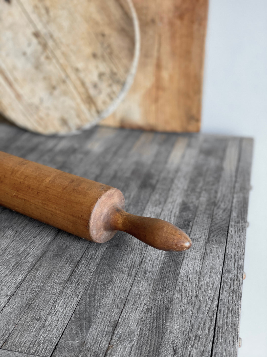 vintage solid wood rolling pin
