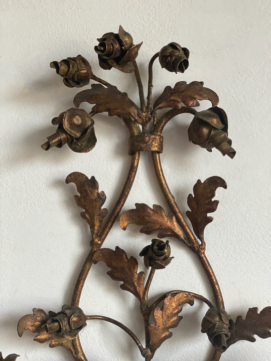 vintage Italian wrought iron sconce