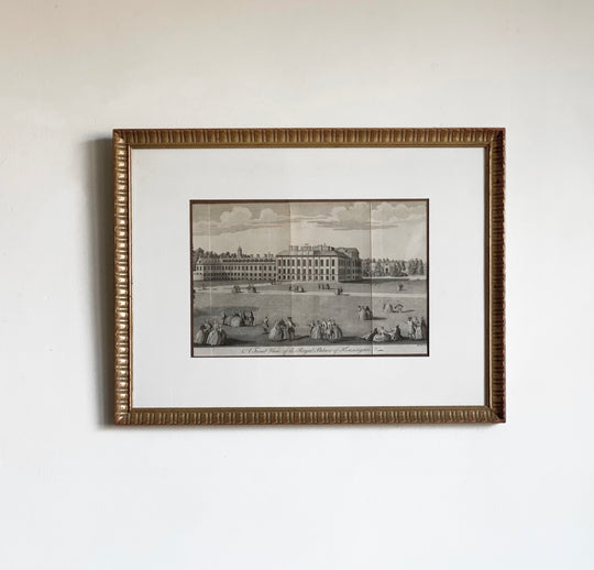 antique engraving, “royal palace of kensington”