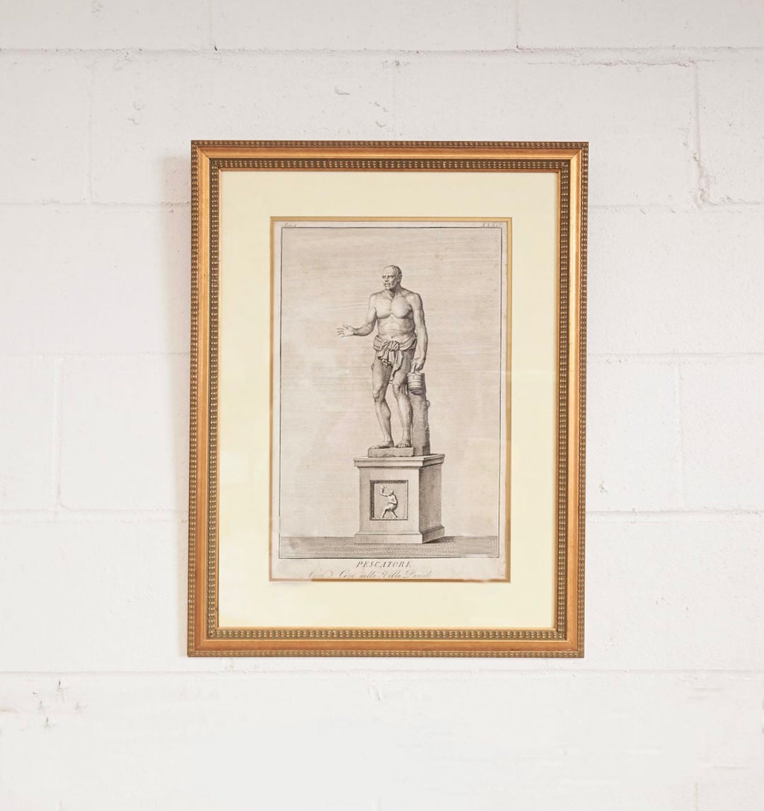 antique engraving "pescatore"