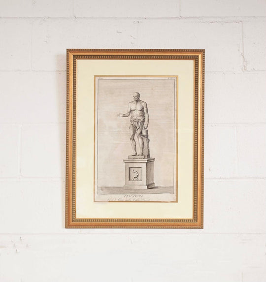 antique engraving "pescatore"
