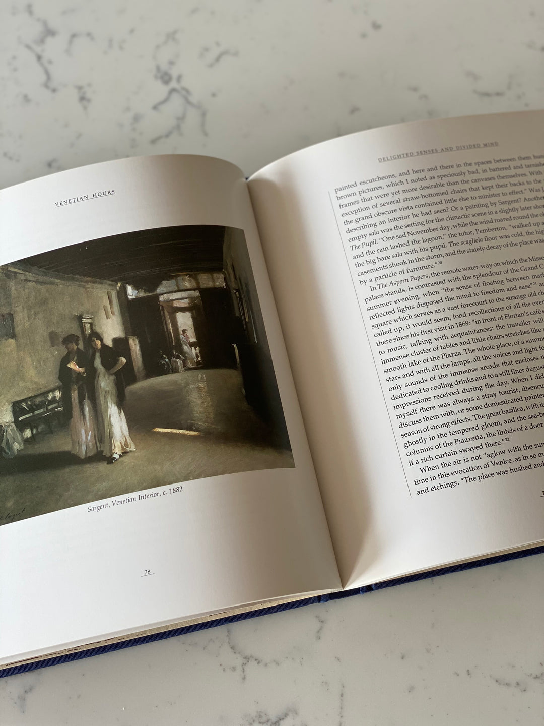 vintage reference book, “Venetian hours”