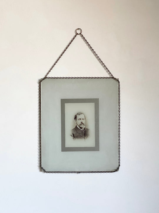 antique chain frame with portrait