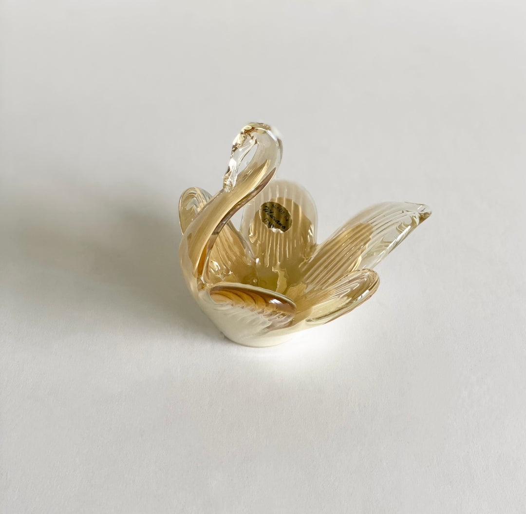 vintage murano glass swan