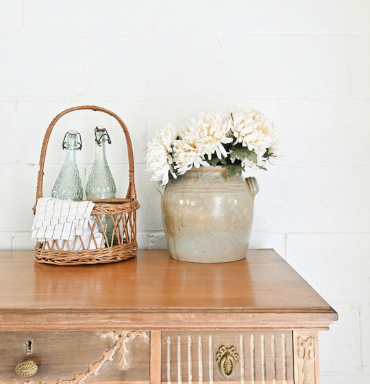 vintage french stoneware confit pot