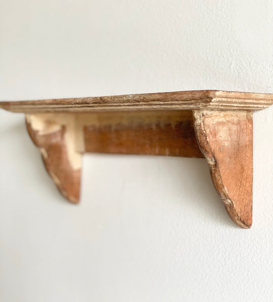 vintage petite wall sconce shelf