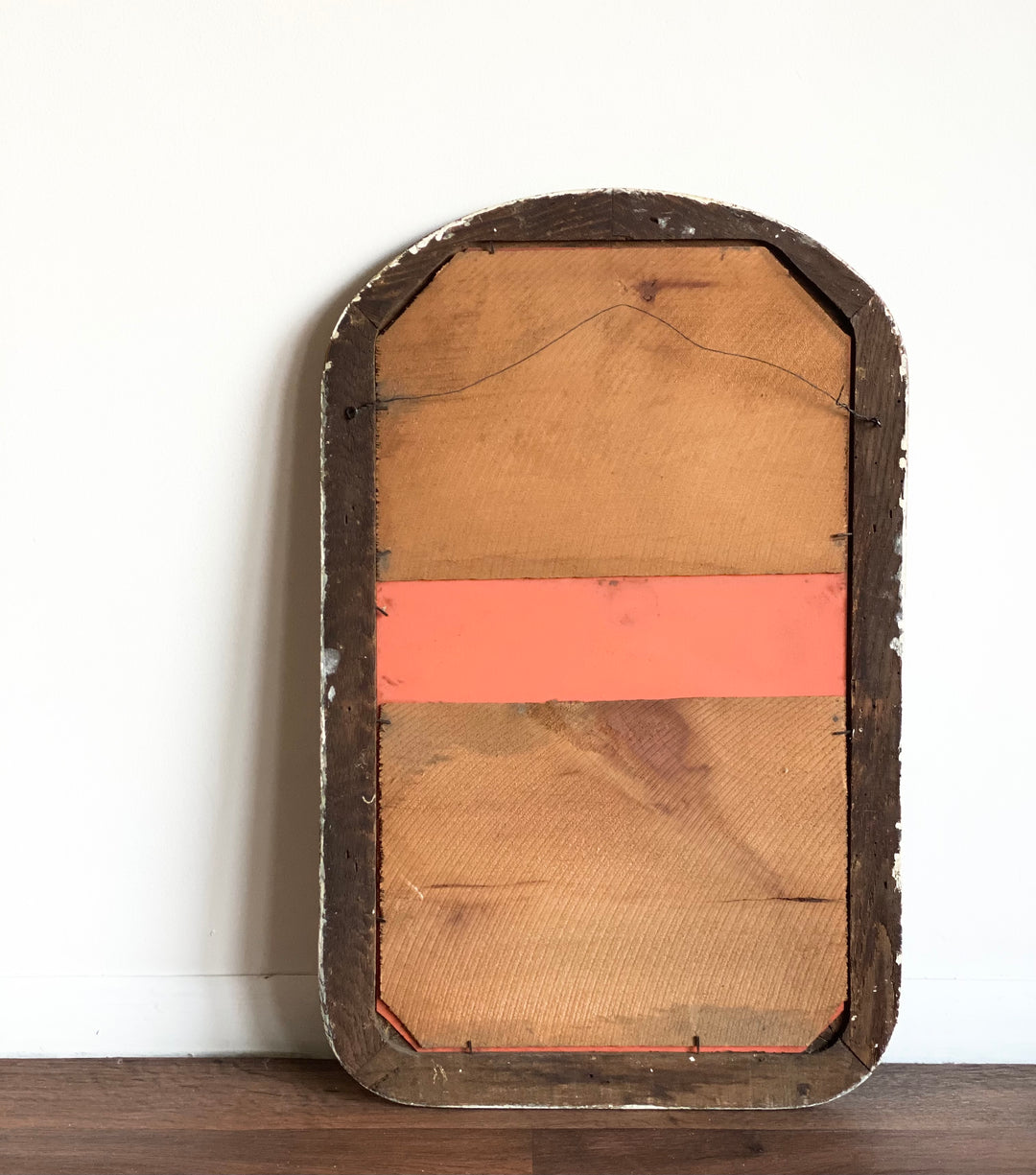 antique arched gold mirror