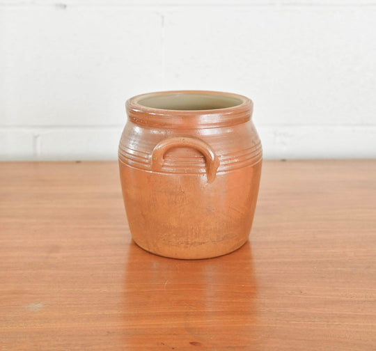 vintage french stoneware confit pot