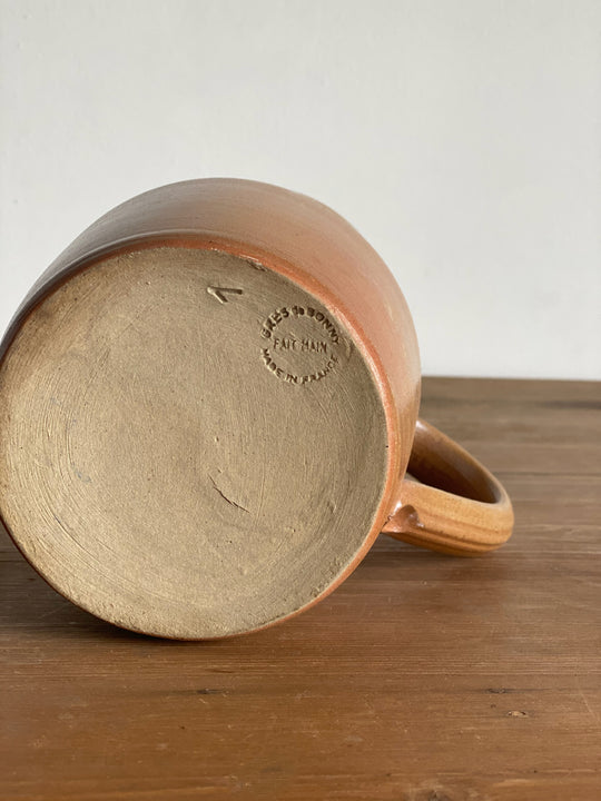 vintage French stoneware pitcher