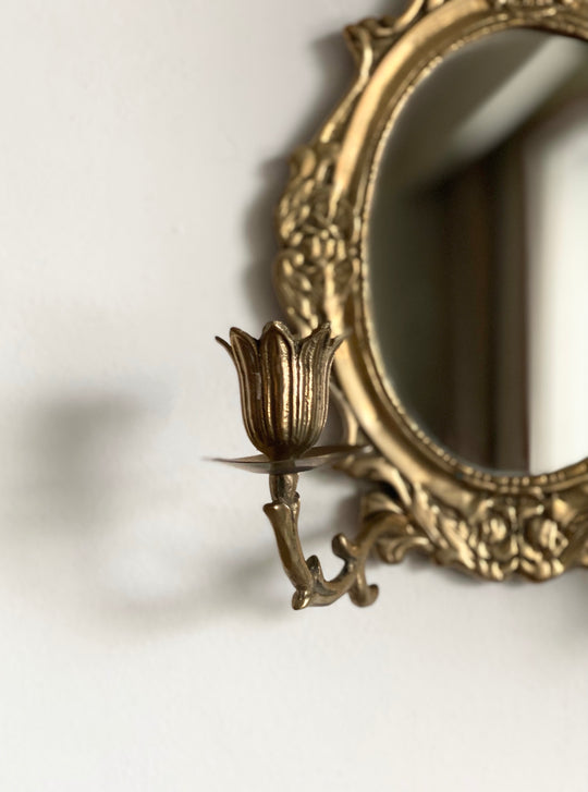 vintage mirrored candle sconce