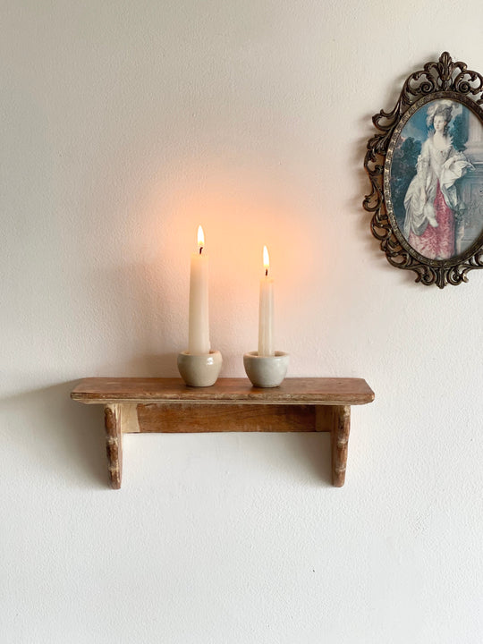 vintage petite wall sconce shelf