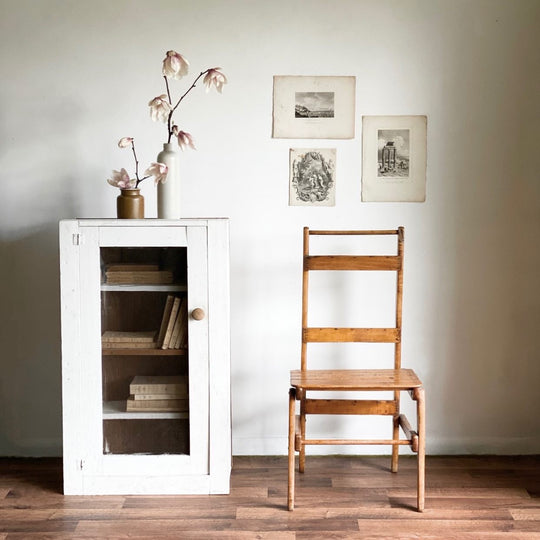 antique convertible library step stool