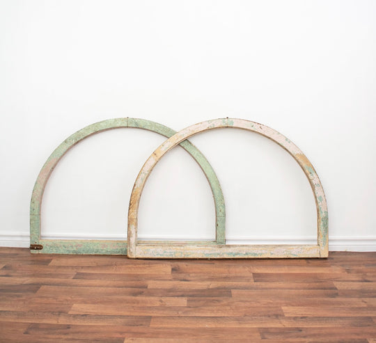 antique arched farmhouse window frames