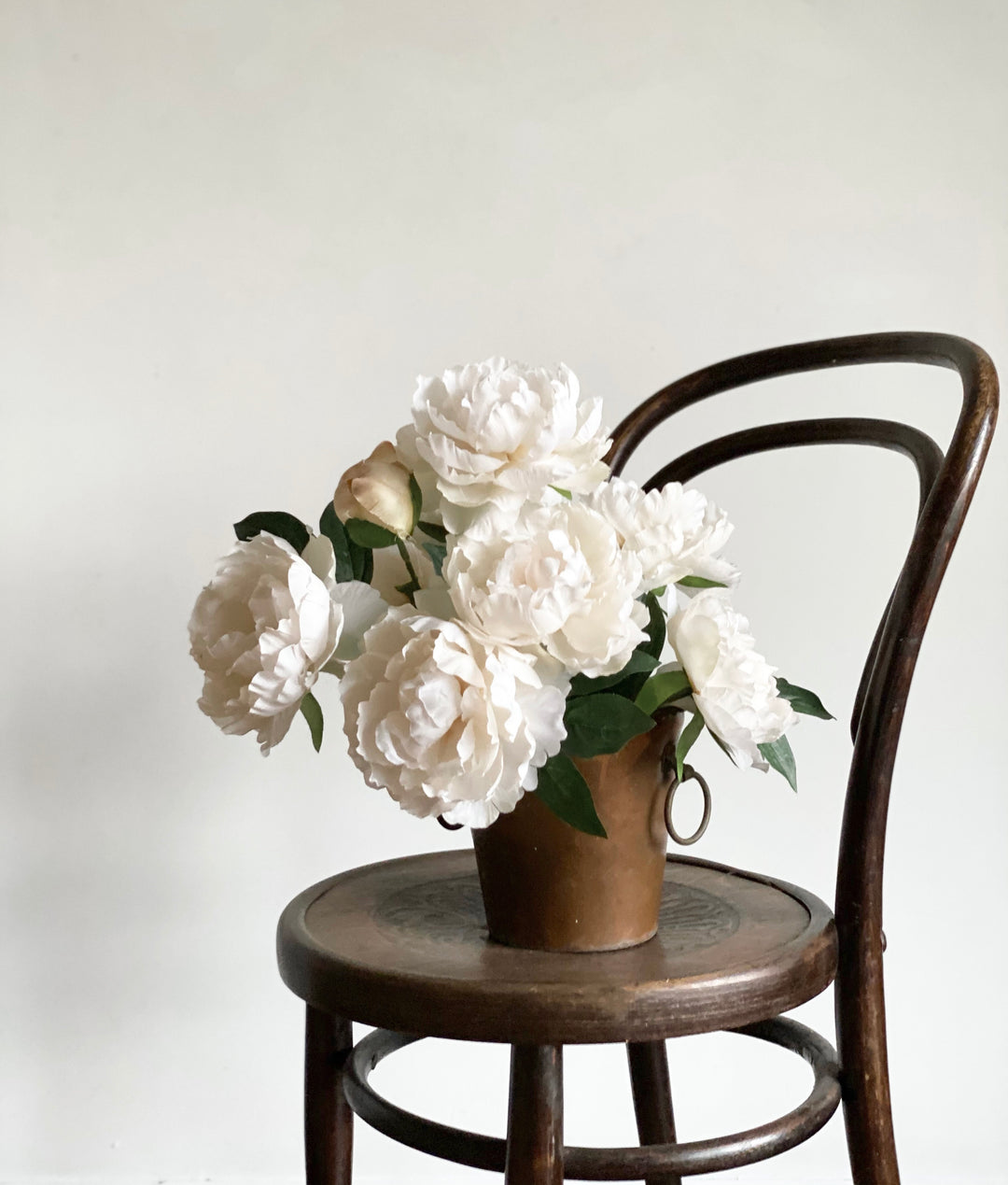 vintage ring handled copper bucket