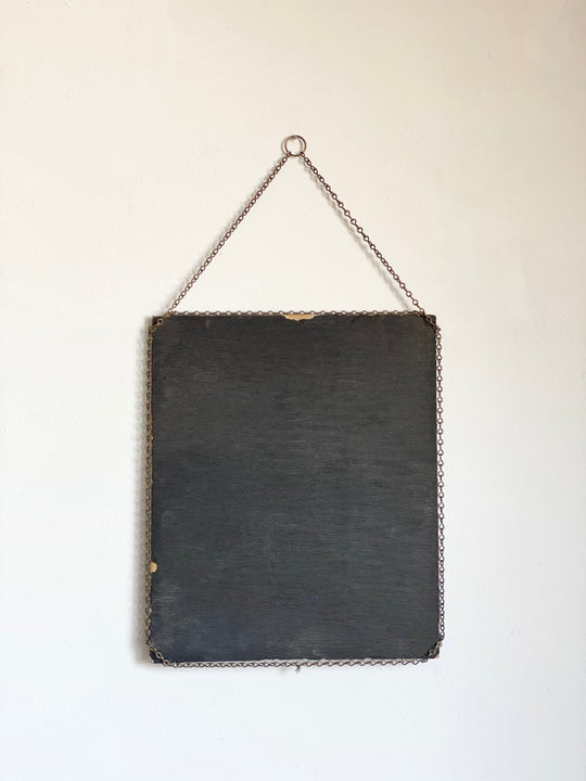 antique chain frame with portrait