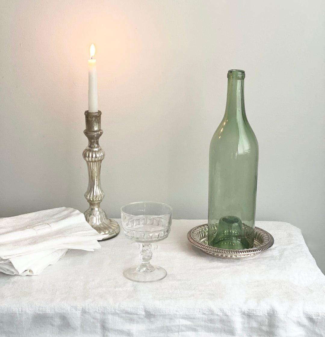 vintage French silverplate wine coaster