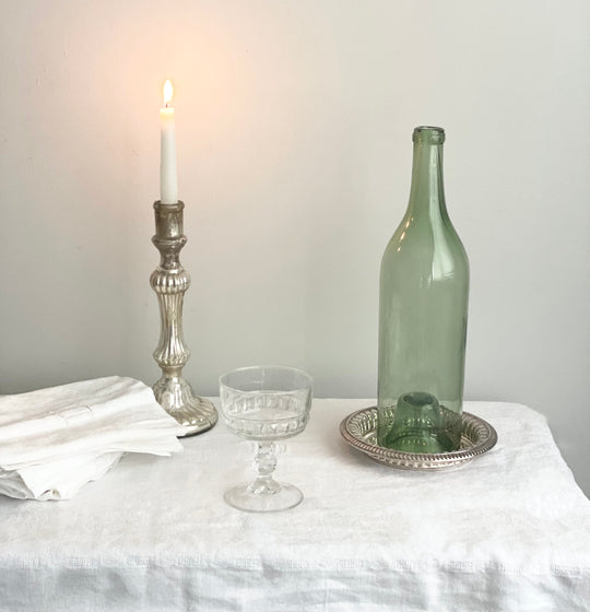 vintage French silverplate wine coaster