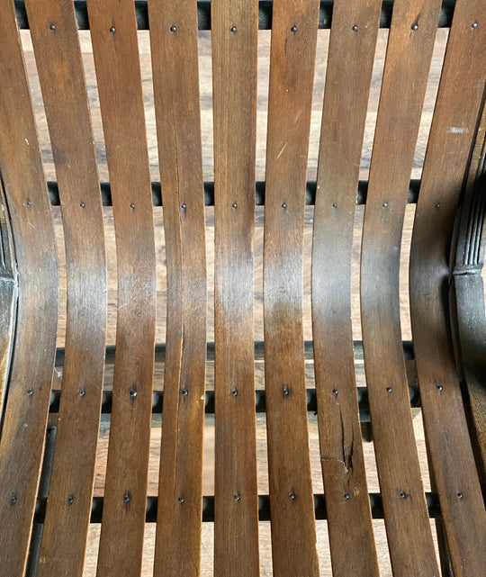 antique bentwood oak frame deck chairs