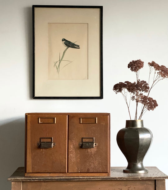 vintage sparrow print