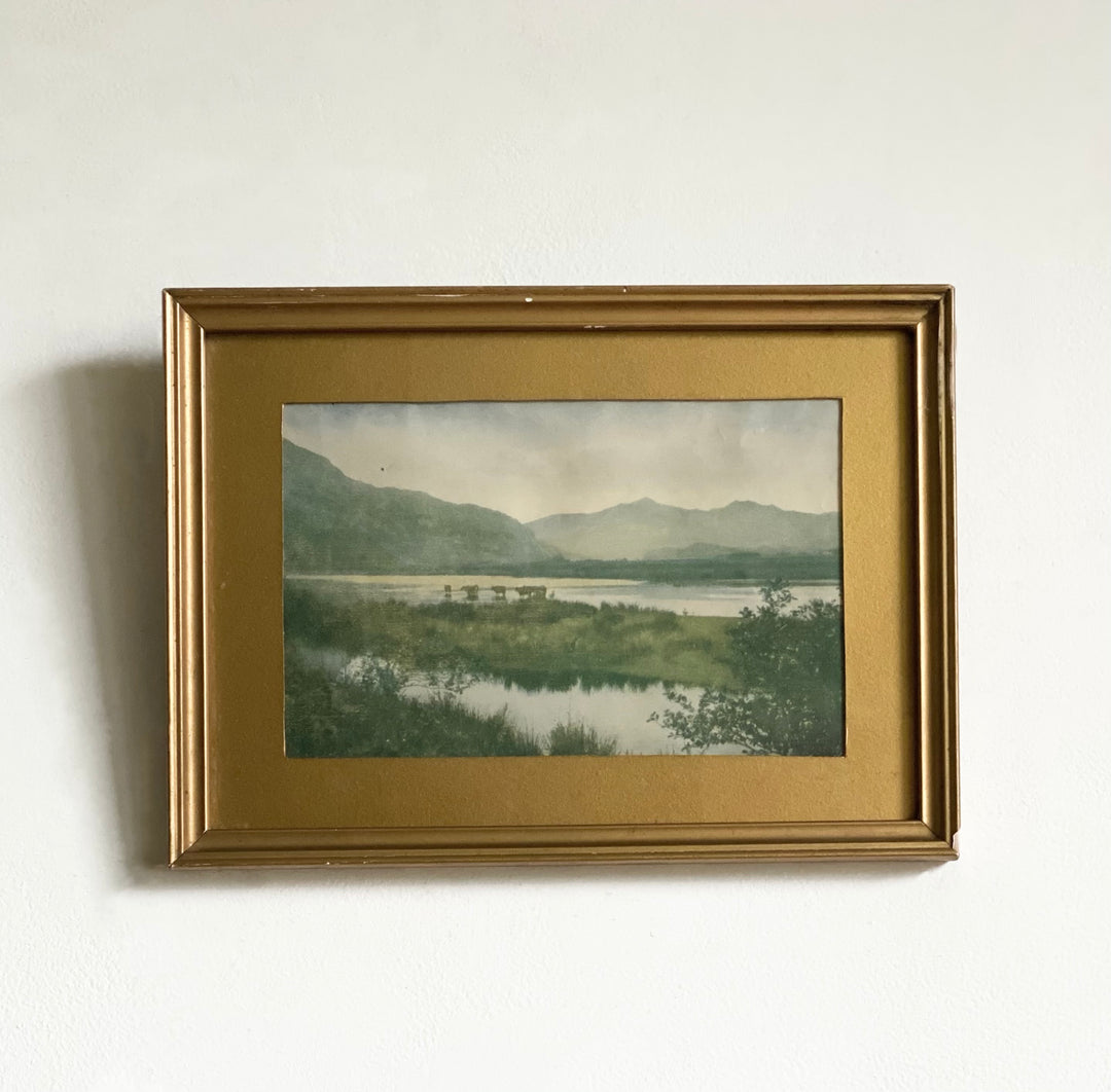 vintage gold framed print