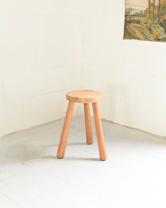 midcentury french tripod stool