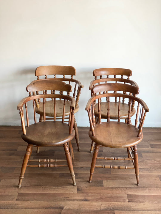 antique captain's chairs, set of four