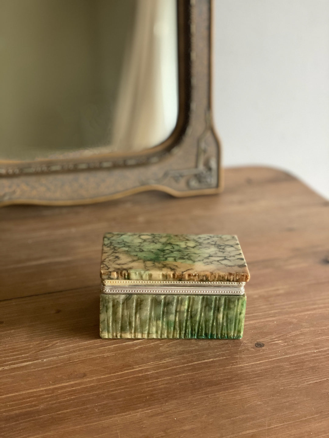 vintage Italian green marble box