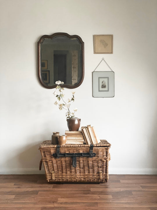 antique extra large beveled mirror