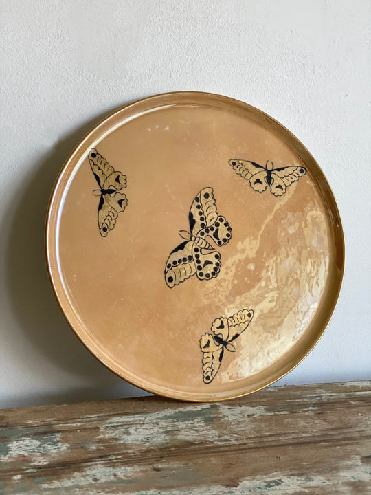 vintage Limoges "papillon en vol" plate
