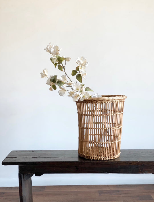 vintage French wicker basket