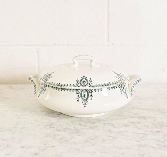 vintage french transferware soupière soup tureen