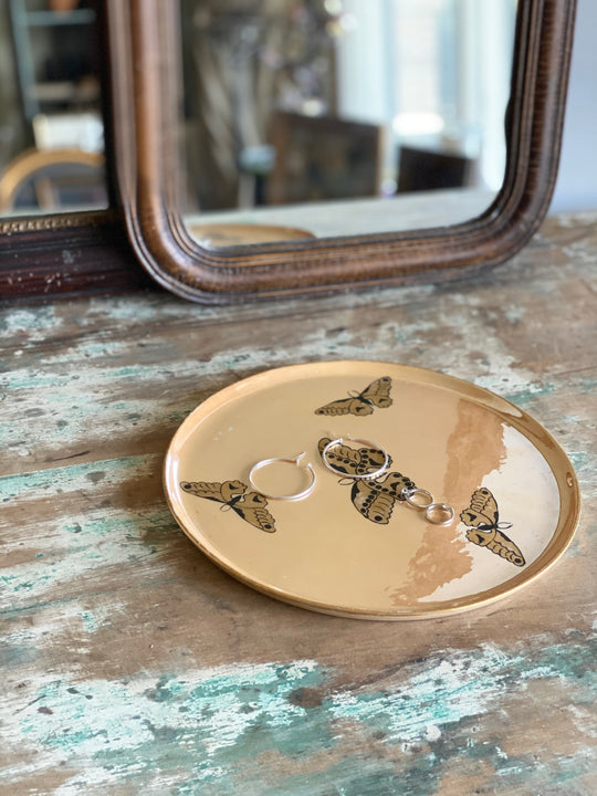 vintage Limoges "papillon en vol" plate