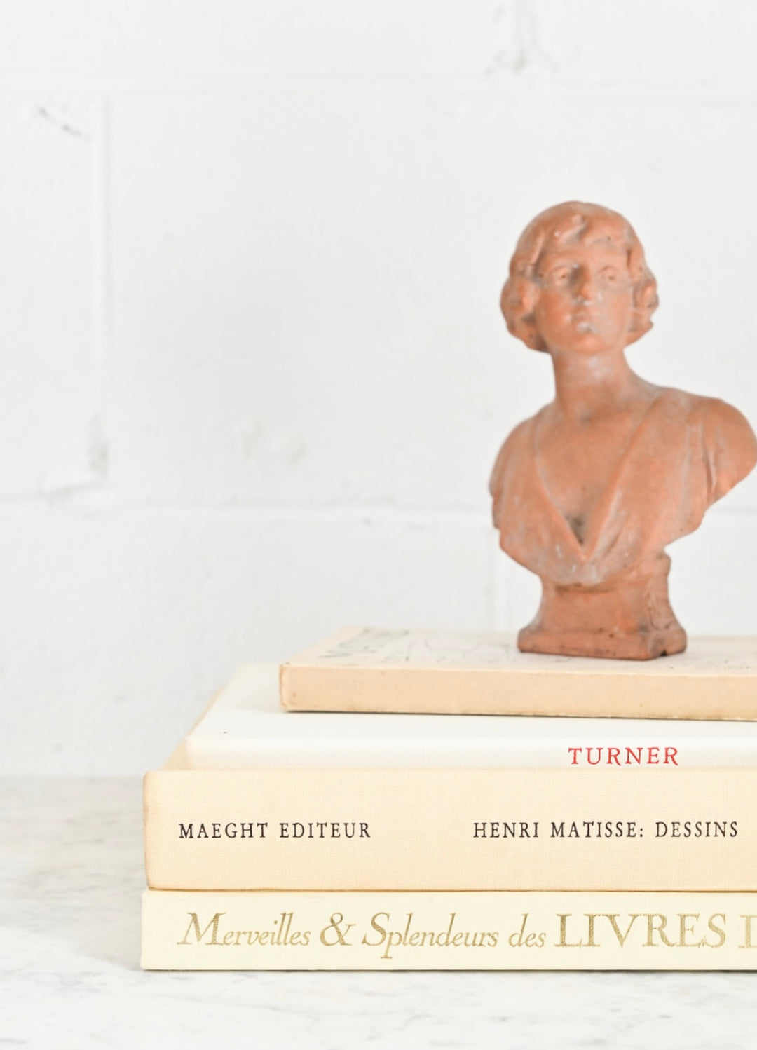 vintage French terra cotta bust