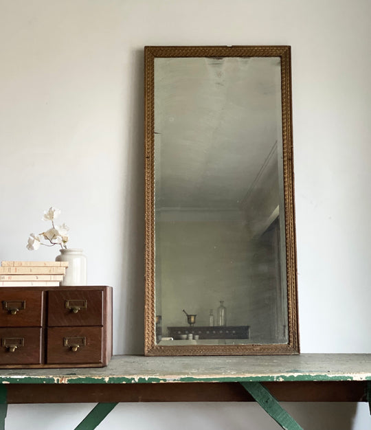 antique beveled gold mirror