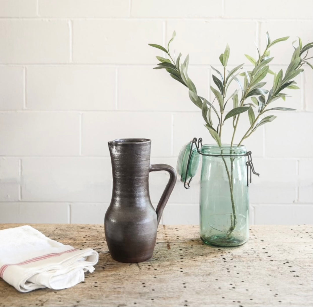 vintage french tall studio pottery