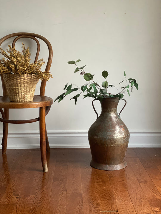 19th century french hand forged copper vessel