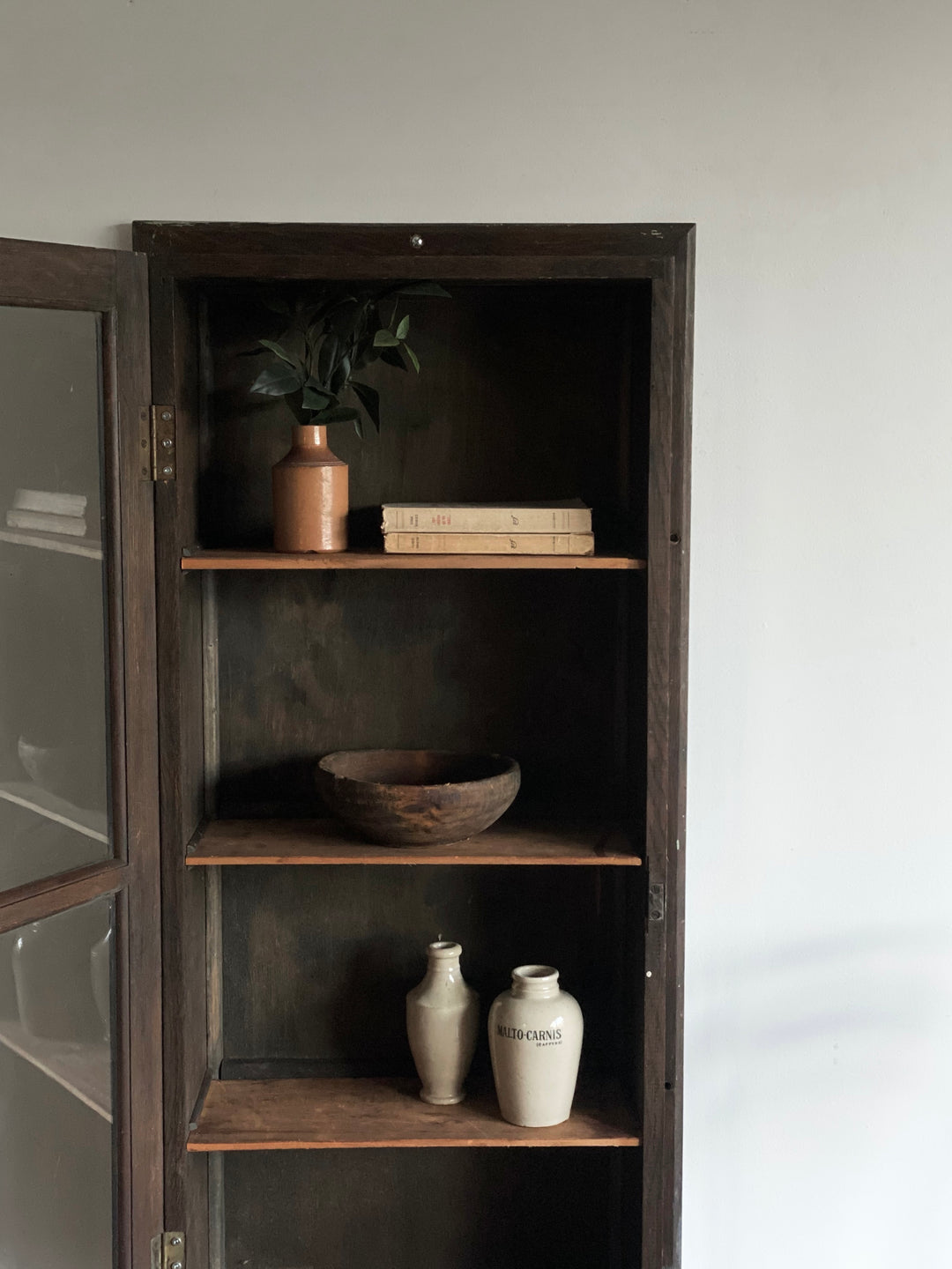 antique apothecary display cabinet