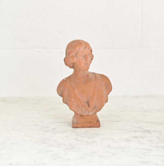 vintage French terra cotta bust