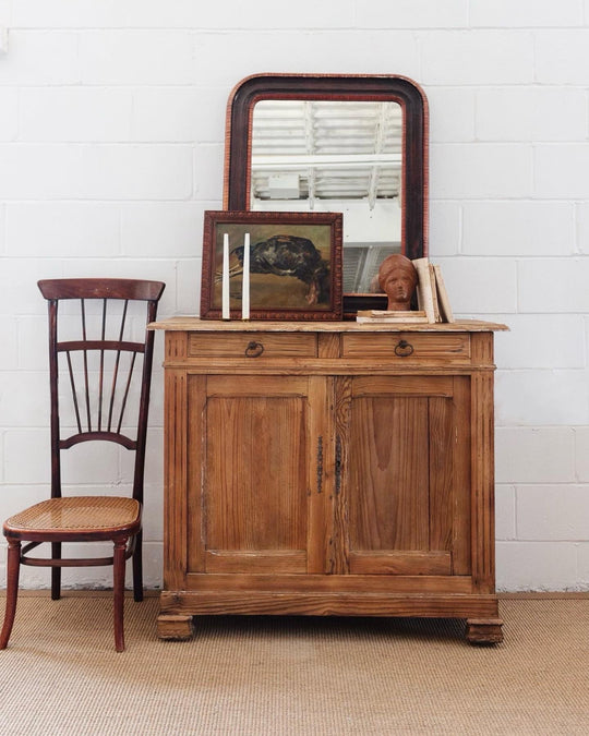 antique french “faux bois” louis philippe mirror